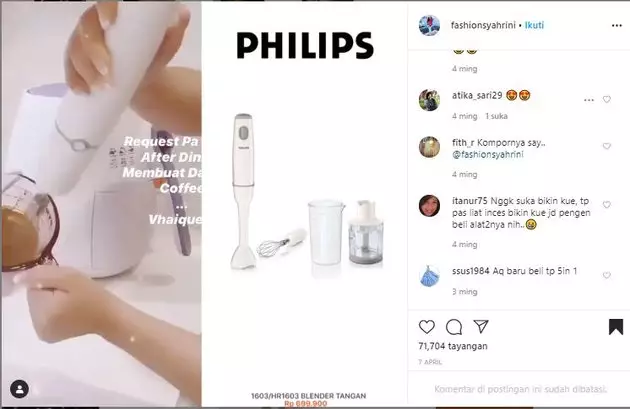 alat dapur Syahrini Instagram