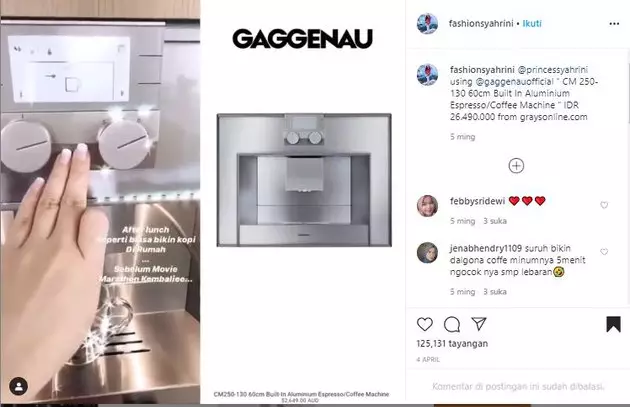 alat dapur Syahrini Instagram