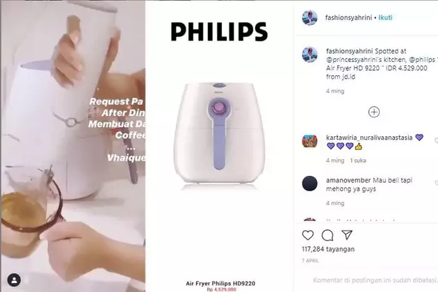 alat dapur Syahrini Instagram