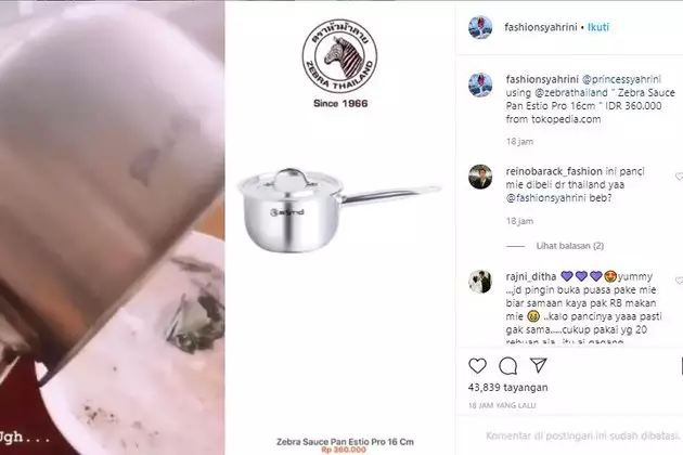 alat dapur Syahrini Instagram