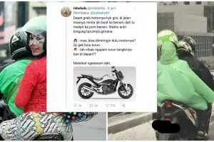 9 Cuitan momen absurd warganet saat naik ojek online
