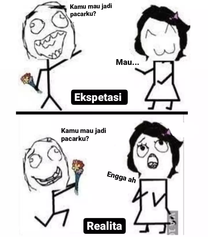 Meme ekspektasi bareng gebetan Berbagai sumber