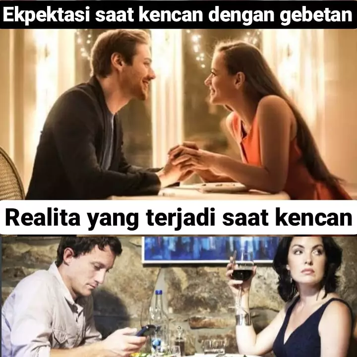Meme ekspektasi bareng gebetan Berbagai sumber