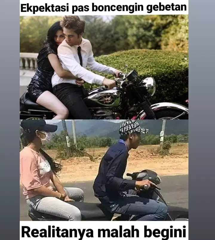 Meme ekspektasi bareng gebetan Berbagai sumber