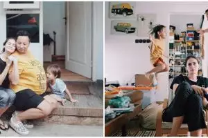 9 Potret keluarga Ringgo Agus dan Sabai Morscheck, bergaya kocak