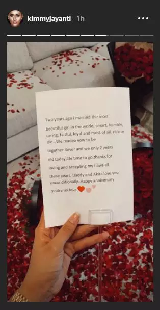 Momen anniversary Kimmy dan Greg  Instagram