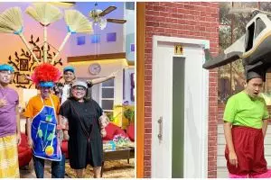 8 Gaya kostum nyentrik Ruben Onsu, pakai sapu di kepala