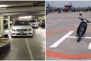 10 Momen lucu salah tempat parkir ini bikin pengen ketawa