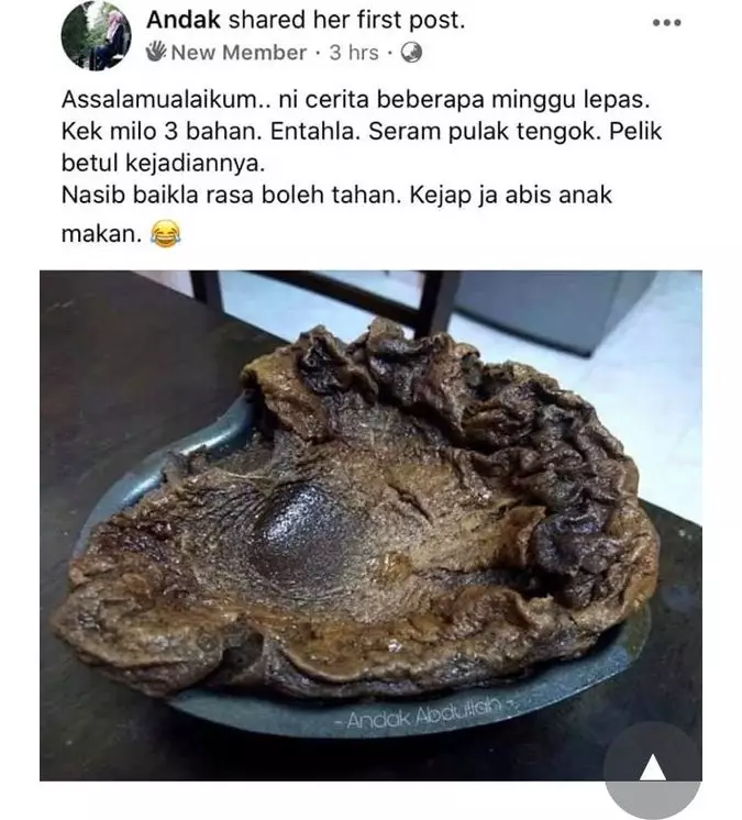 status lucu gagal bikin kue © 2020 berbagai sumber