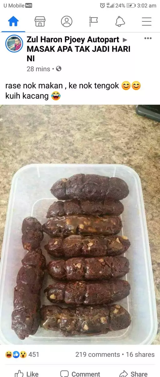 status lucu gagal bikin kue © 2020 berbagai sumber