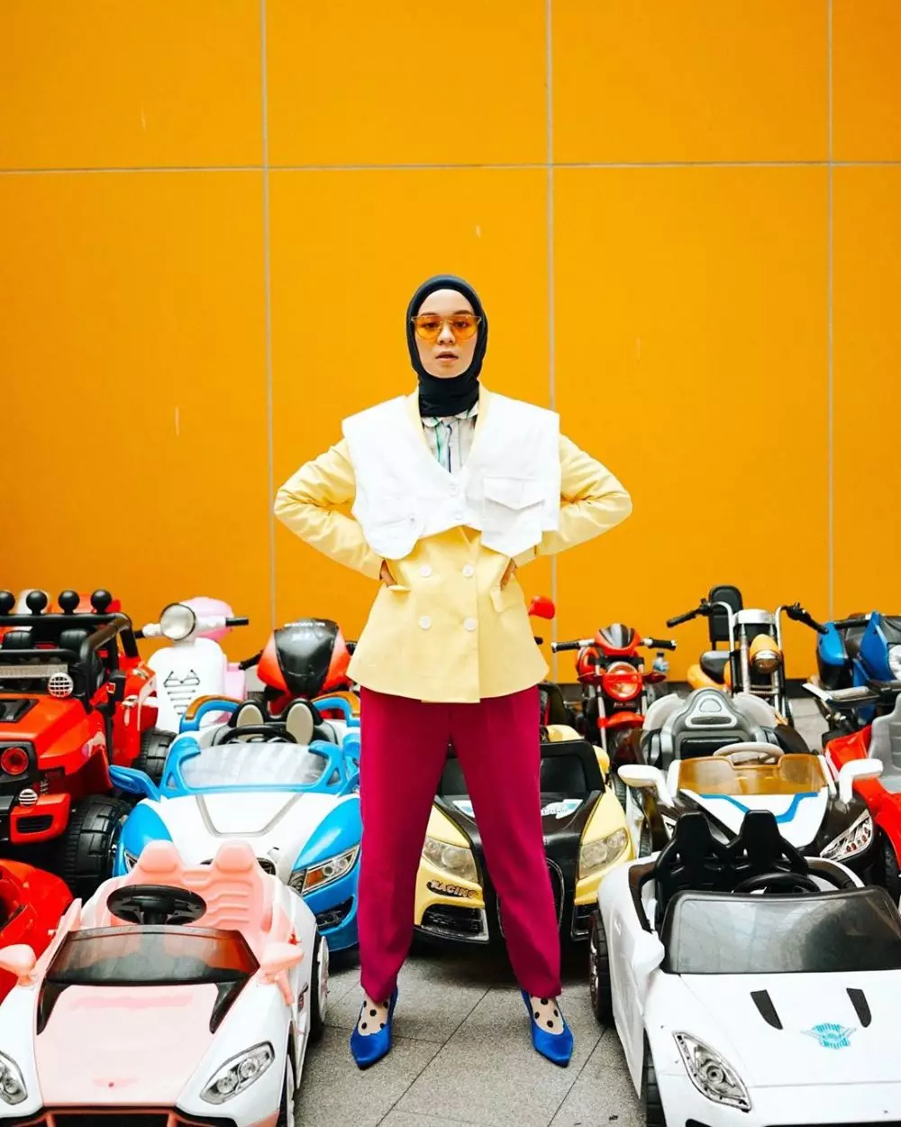 ide mix and match outfit hijab ala Tantri Namirah instagram