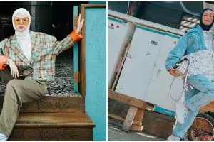 10 Ide outfit mix and match hijab ala Tantri Namirah, stylish & kece