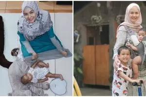 Lama tak terlihat di TV, ini 8 gaya Revalina S Temat momong anak