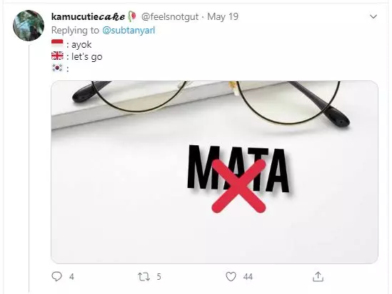 cuitan bahasa korea Twitter