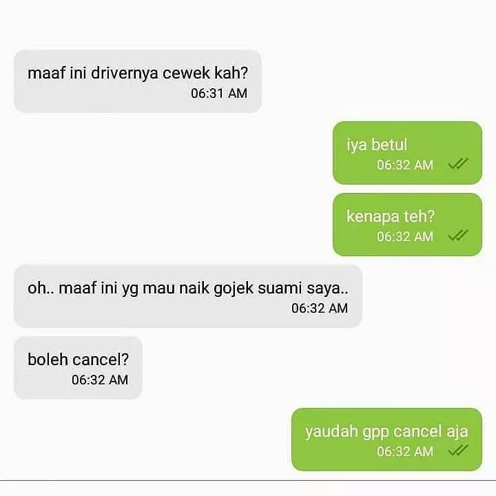 alasan penumpang cancel ojek online © 2020 brilio.net alasan penumpang cancel ojek online © 2020 brilio.net