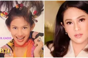 7 Beda gaya Dian Sastro jadi sampul majalah jadul