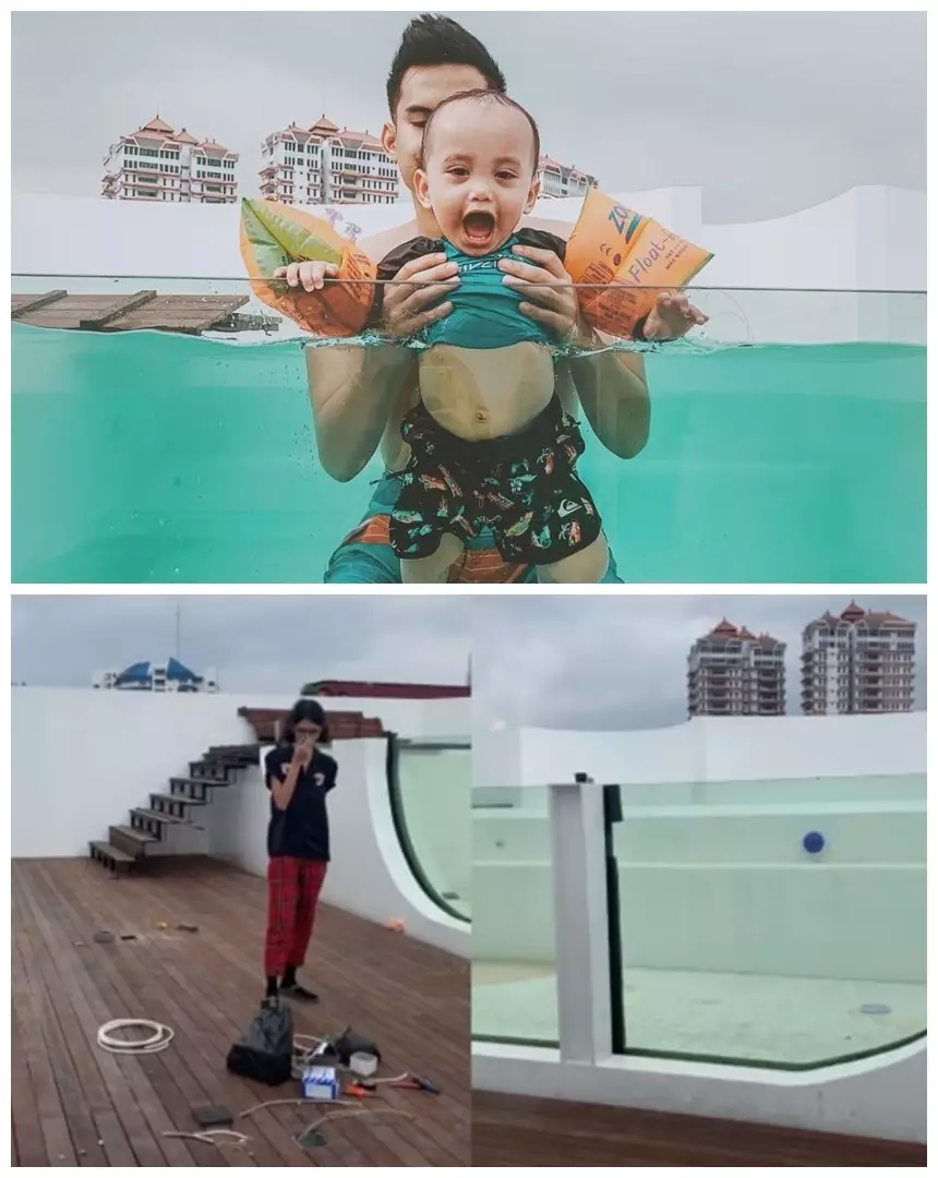 Penampakan kolam renang rooftop © 2020 brilio.net