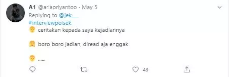 cuitan interview polsek Twitter cuitan interview polsek Twitter