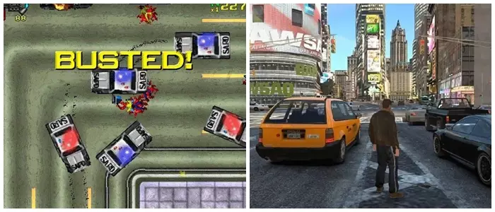 Grafik game pertama dan sekarang Berbagai sumber