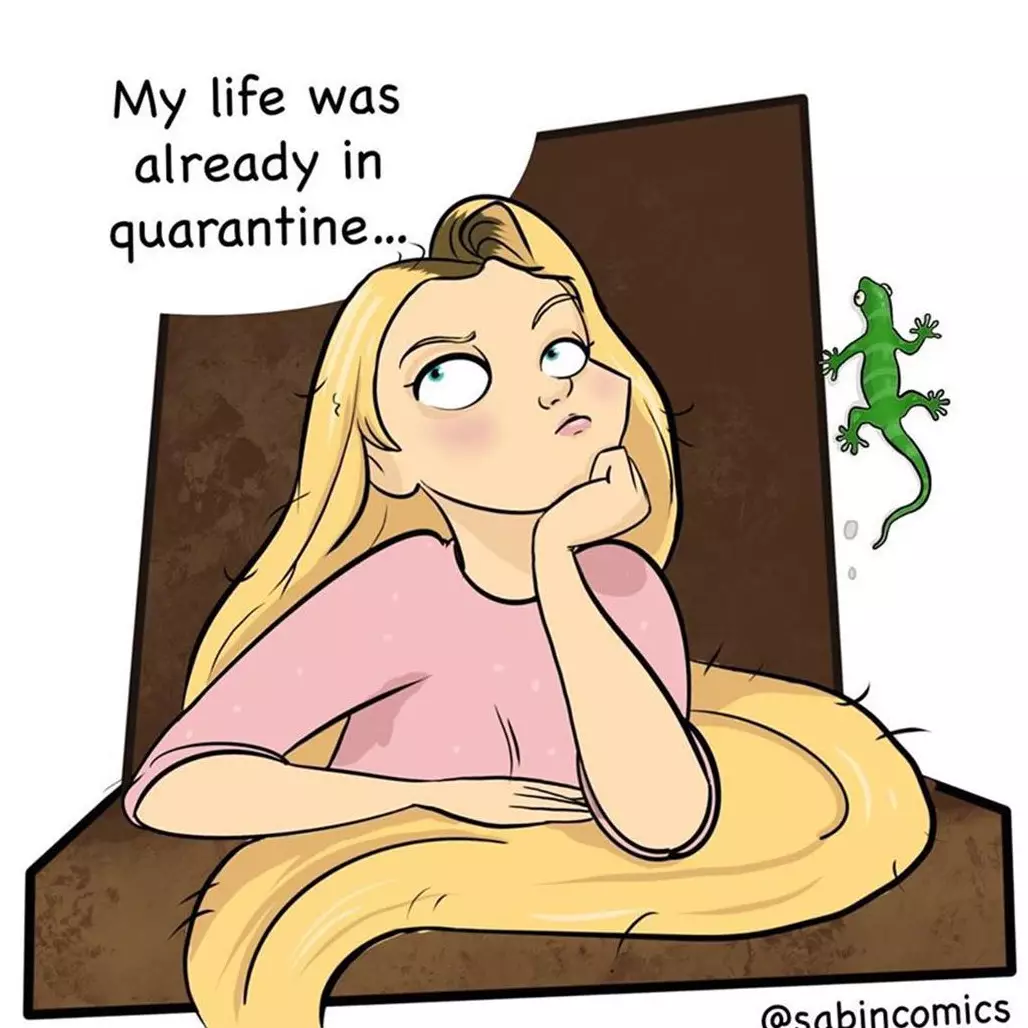 8 Aksi Princess Disney selama pandemi, sleeping beauty tidur terus