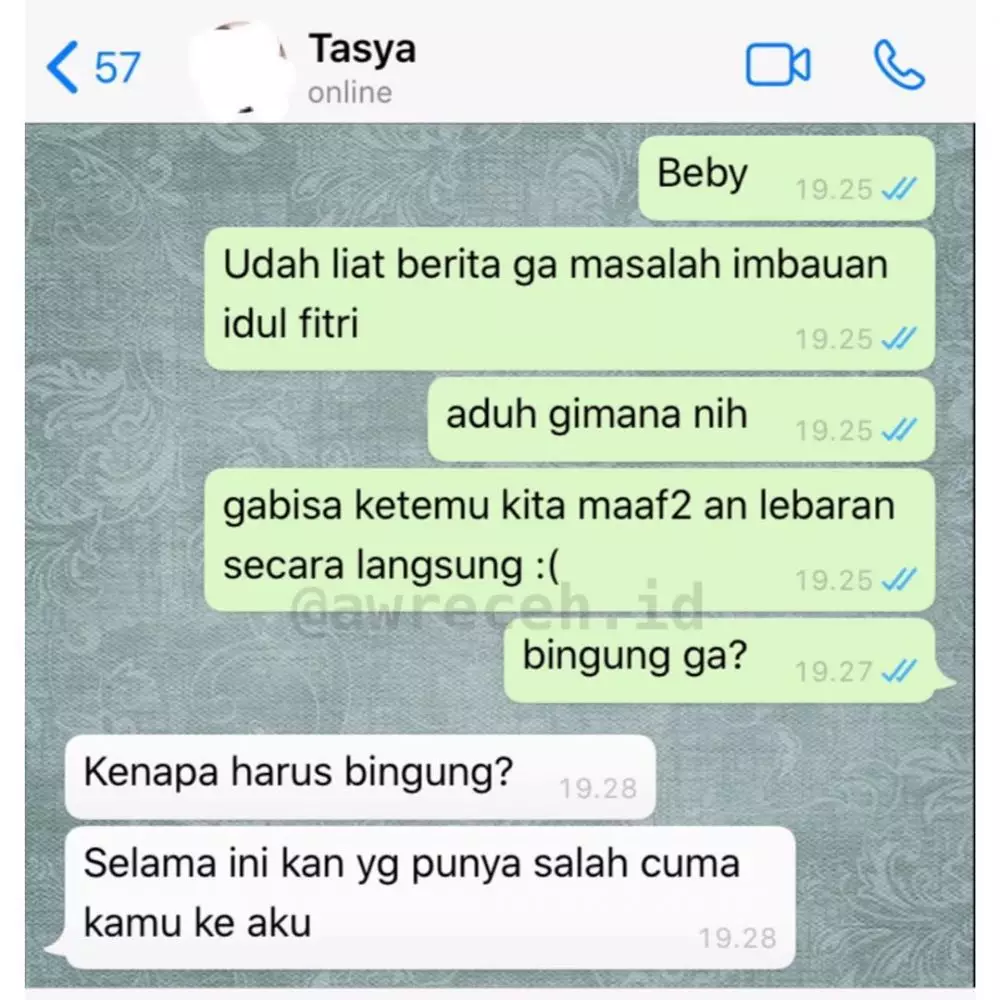 chat lucu gagal curhat © 2020 instagram.com