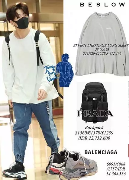 10 koleksi sepatu Jungkook BTS Instagram