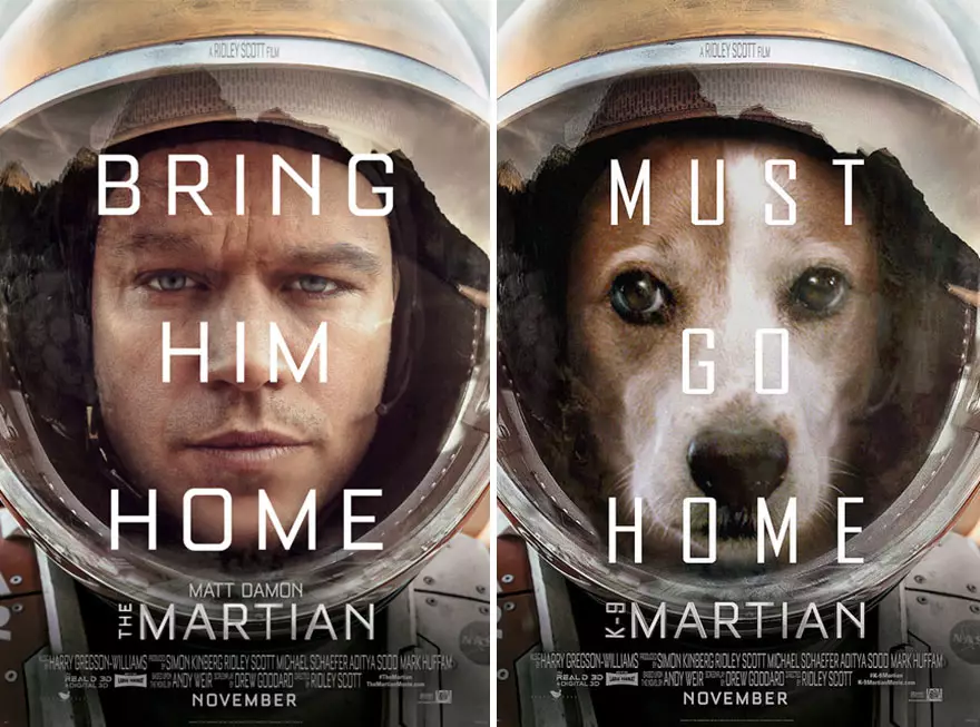 Parodi poster film anjing boredpanda