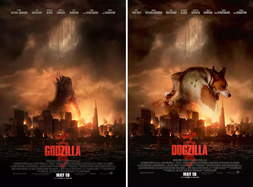 Parodi poster film anjing boredpanda