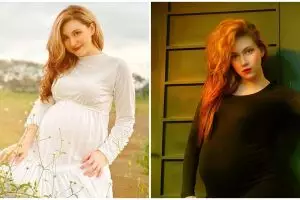 9 Potret maternity Alessia Cestaro, konsepnya simpel dan elegan