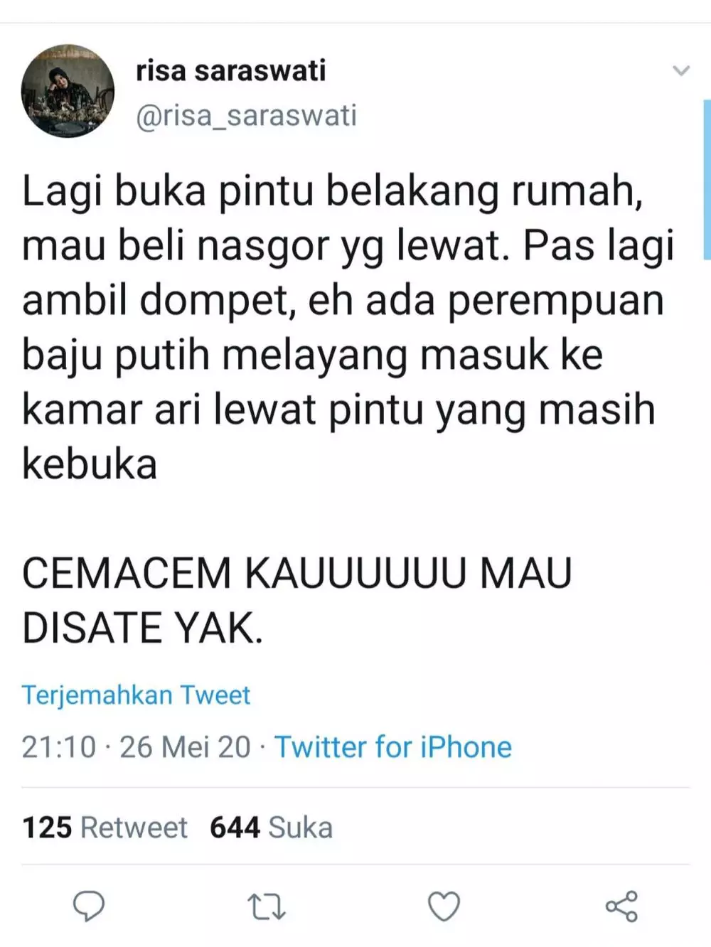 Twitter/@risa_saraswati © 2020 brilio.net Twitter/@risa_saraswati © 2020 brilio.net