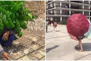 10 Momen lucu orang kepanasan ini bikin ketawa