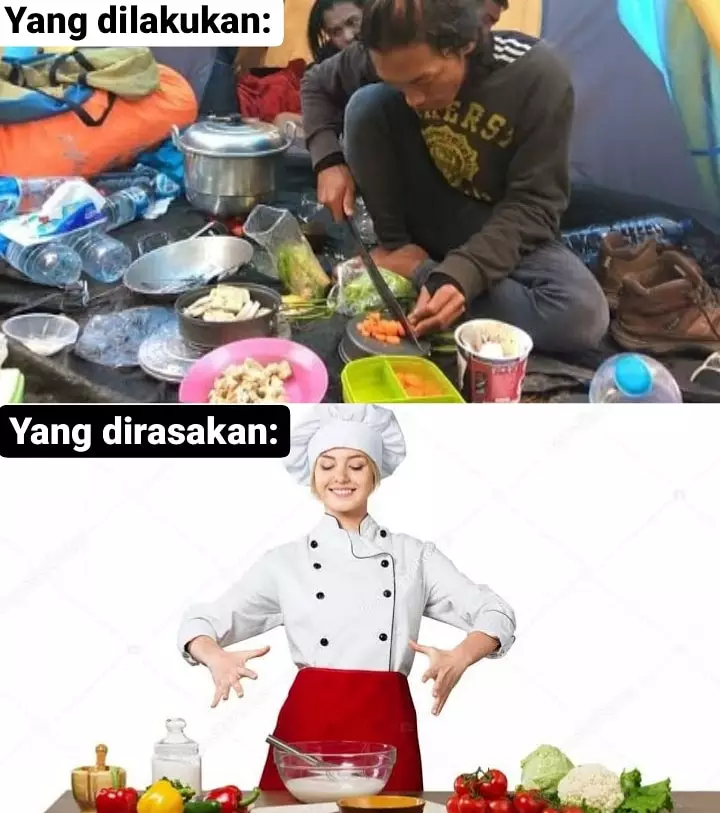 Meme masak berasa koki Berbagai sumber