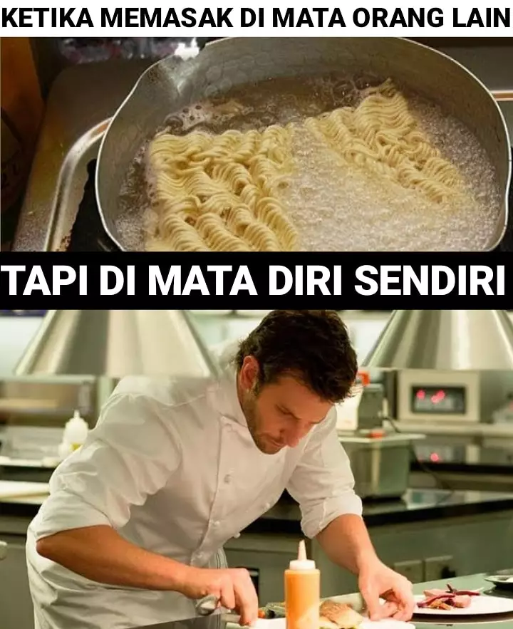 Meme masak berasa koki Berbagai sumber