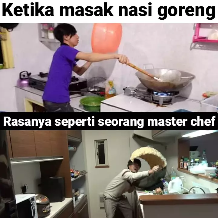 Meme masak berasa koki Berbagai sumber