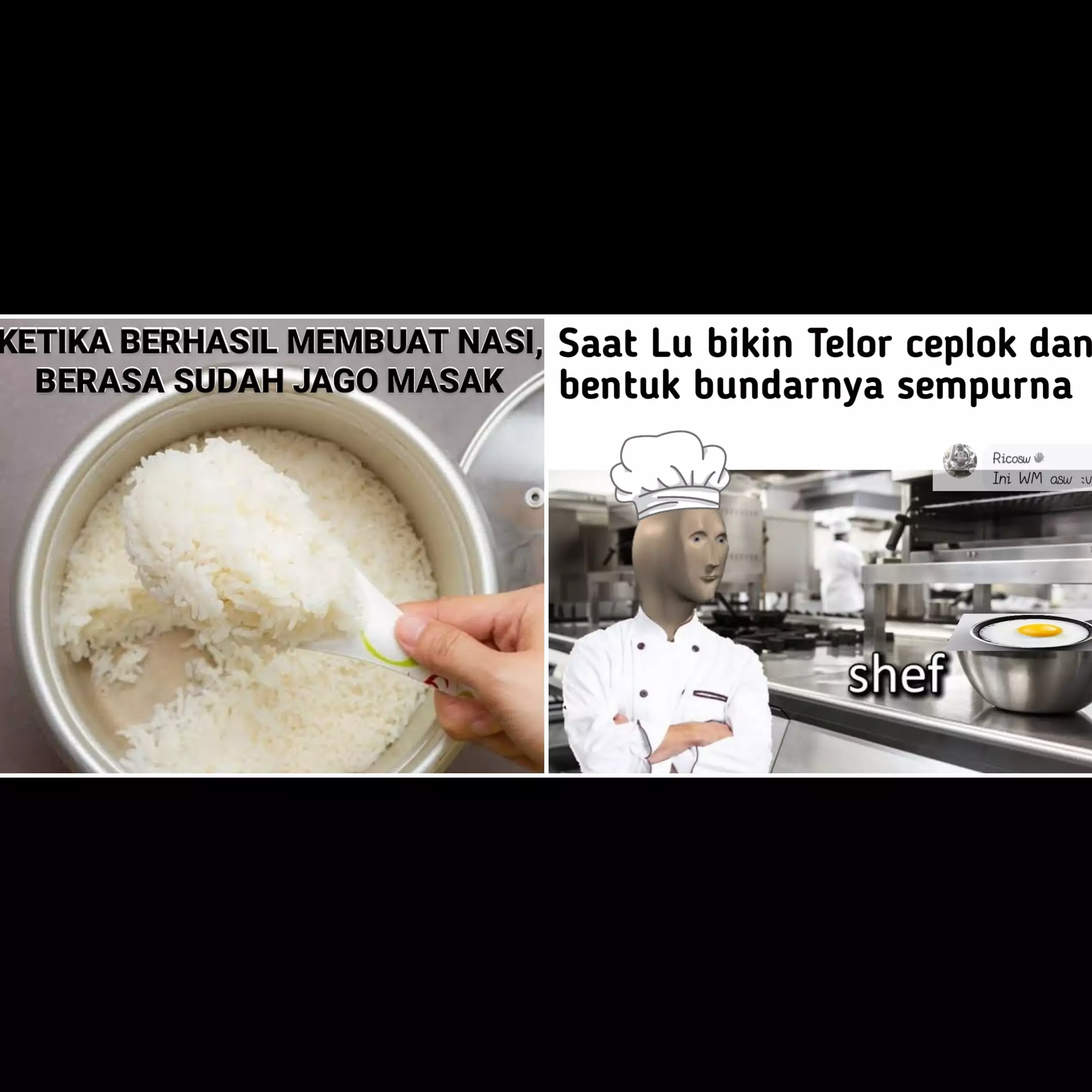 10 Meme berhasil masak, berasa koki andal