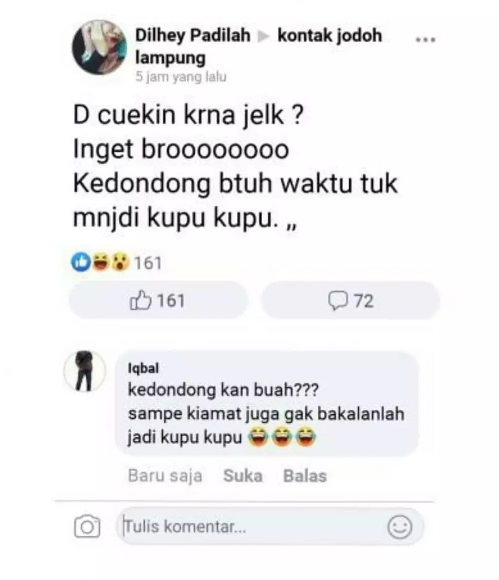 status fb lucu salah sebut kata © 2020 instagram.com