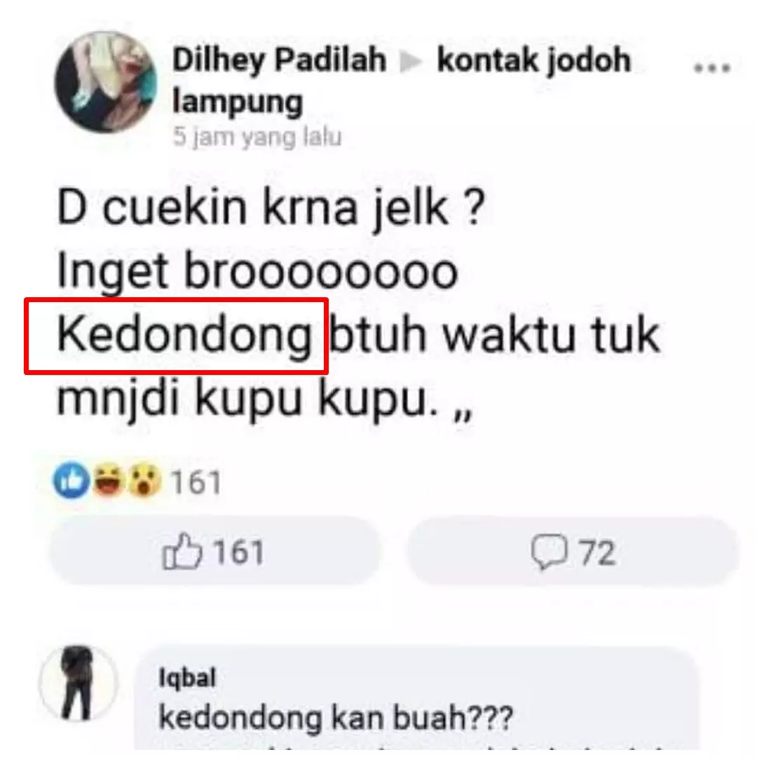 9 Status FB lucu salah sebut kata ini bikin tepuk jidat