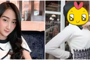 7 Pesona Sandrina IMB pakai hijab, bikin pangling