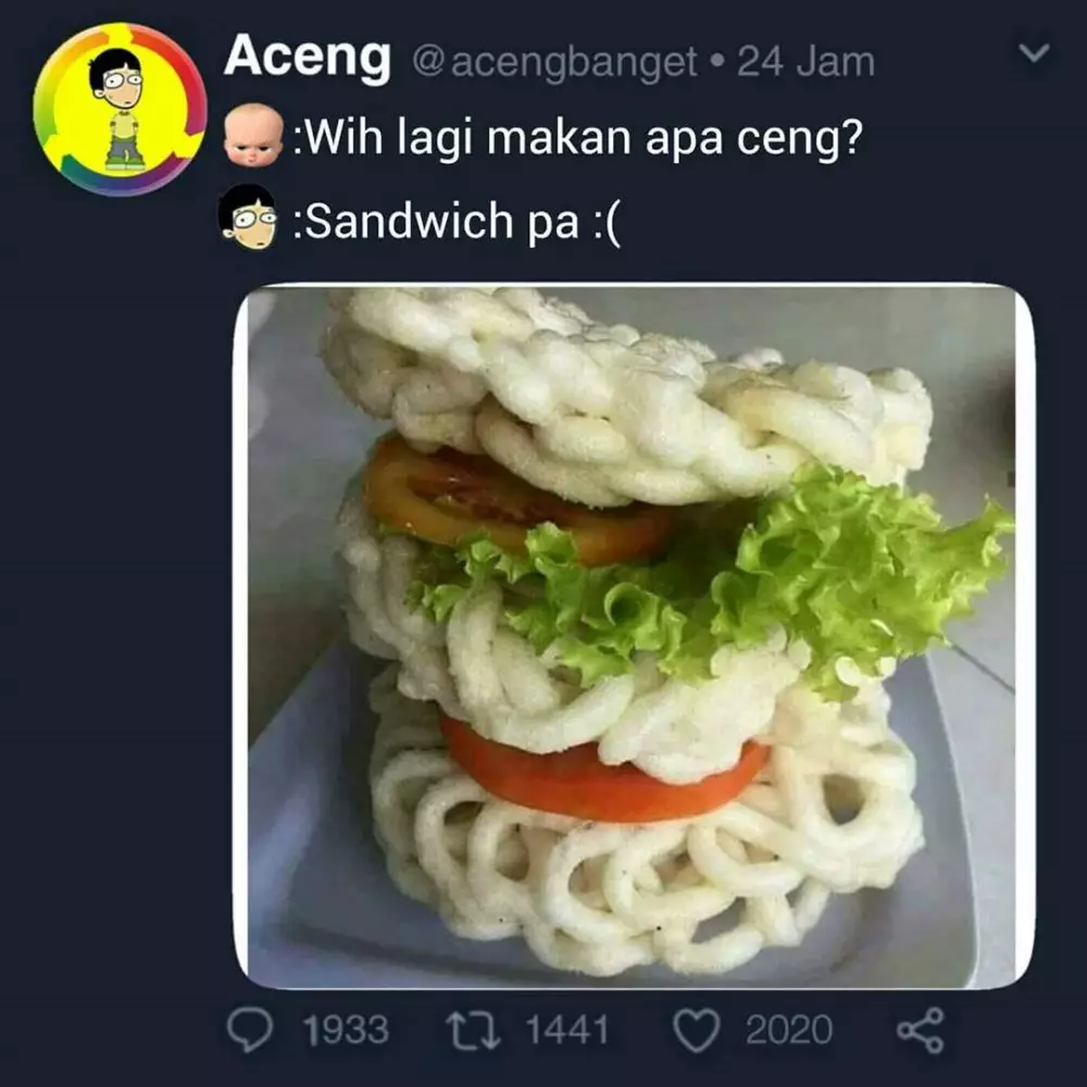 meme lucu menu makanan © 2020 instagram.com