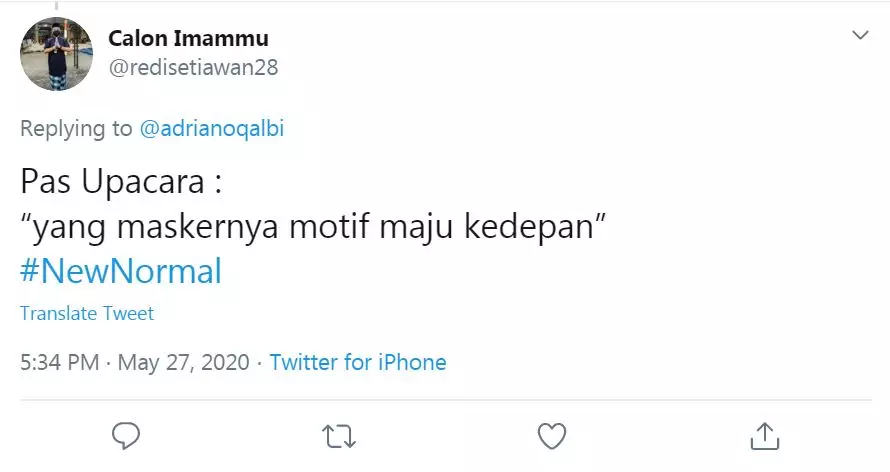 Cuitan lucu new normal berbagai sumber Cuitan lucu new normal berbagai sumber