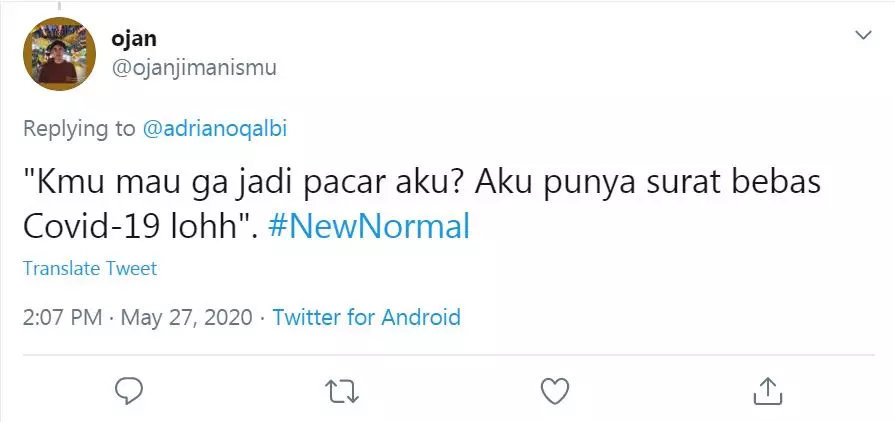 Cuitan lucu new normal berbagai sumber Cuitan lucu new normal berbagai sumber