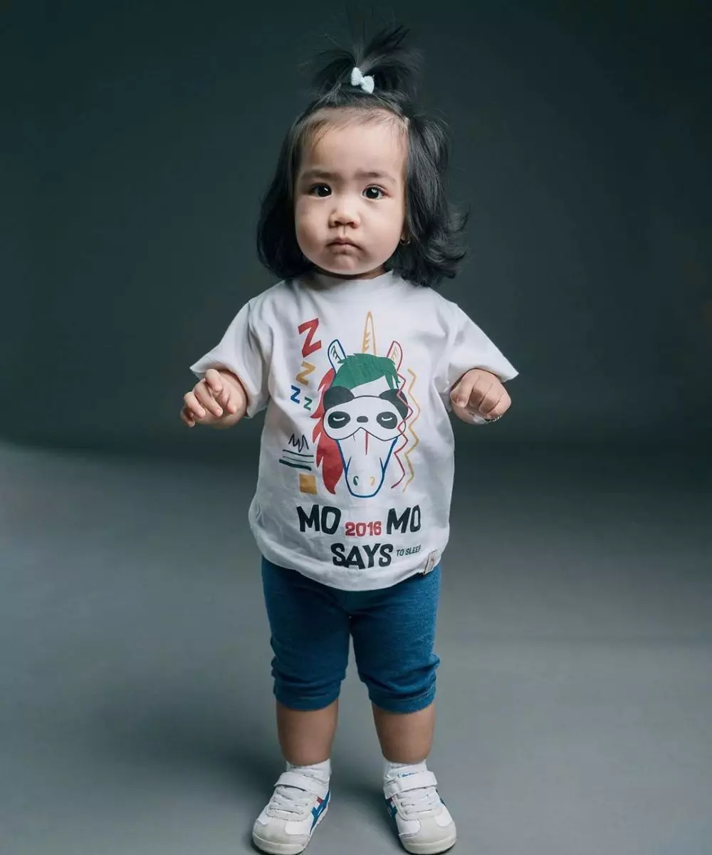 anak Momo Geisha dengan rambut kuncir air mancur © 2020 brilio.net