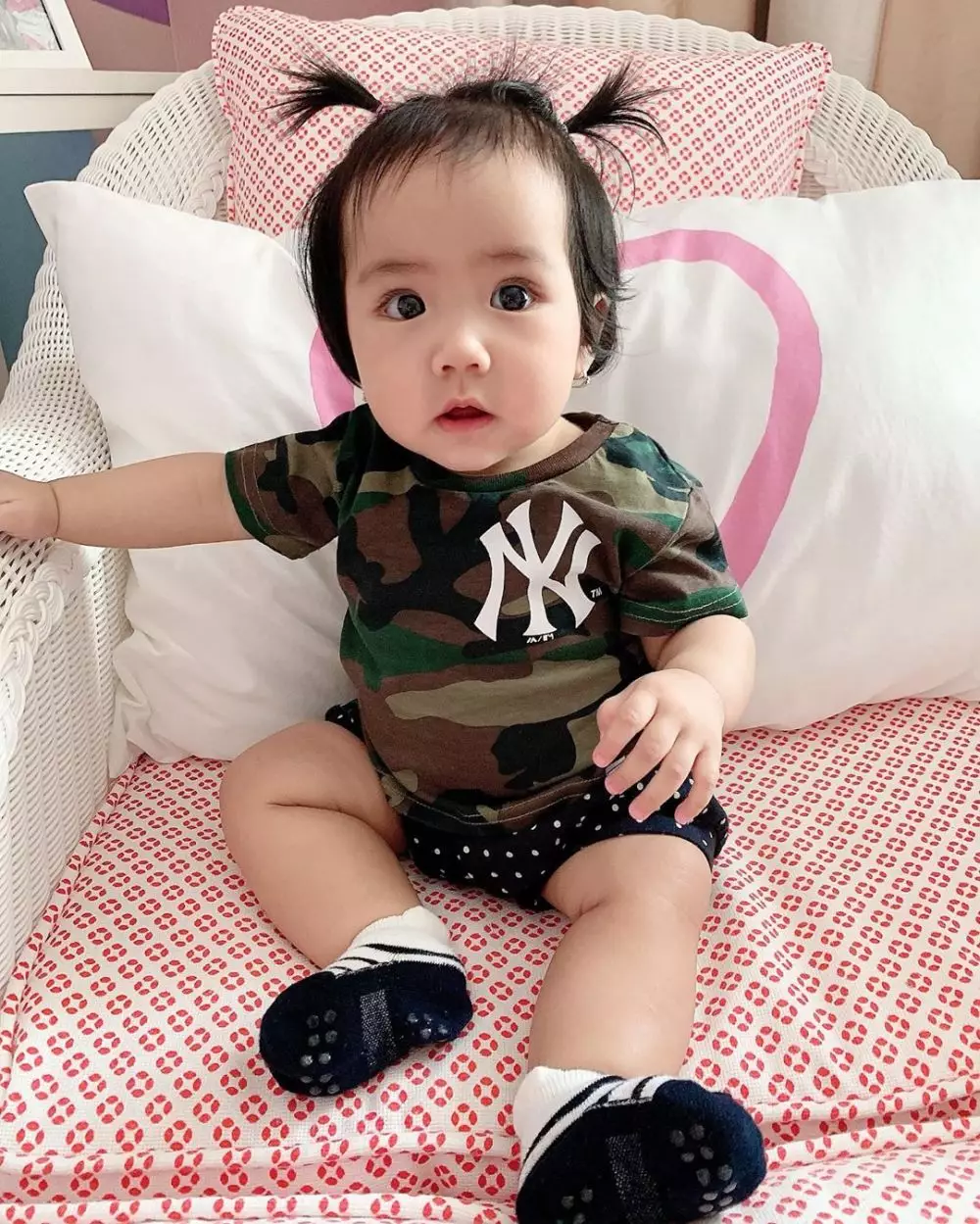 anak Momo Geisha dengan rambut kuncir air mancur © 2020 brilio.net