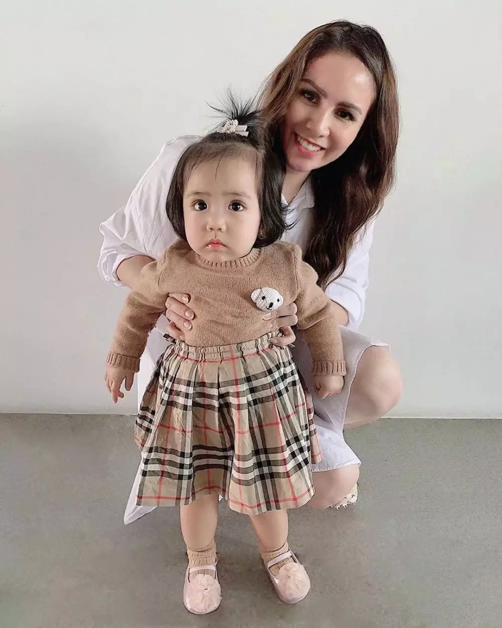 anak Momo Geisha dengan rambut kuncir air mancur © 2020 brilio.net