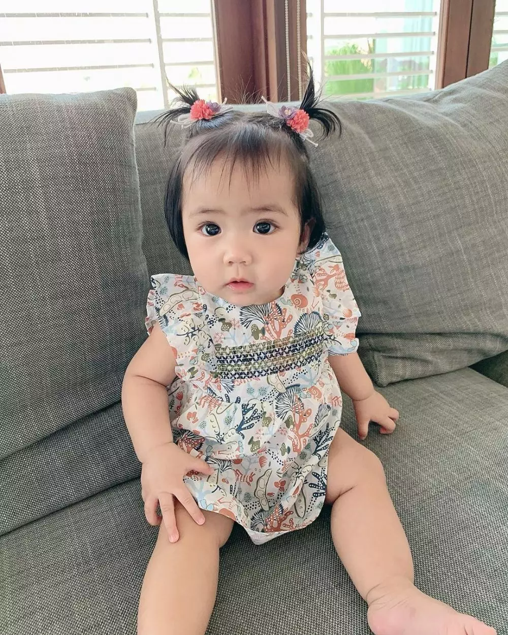 anak Momo Geisha dengan rambut kuncir air mancur © 2020 brilio.net