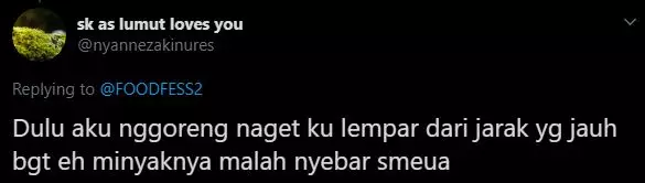 pengalaman masak pertama twitter