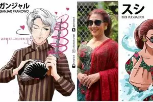 Ilustrasi 12 pejabat Indonesia jadi anime, bikin pangling