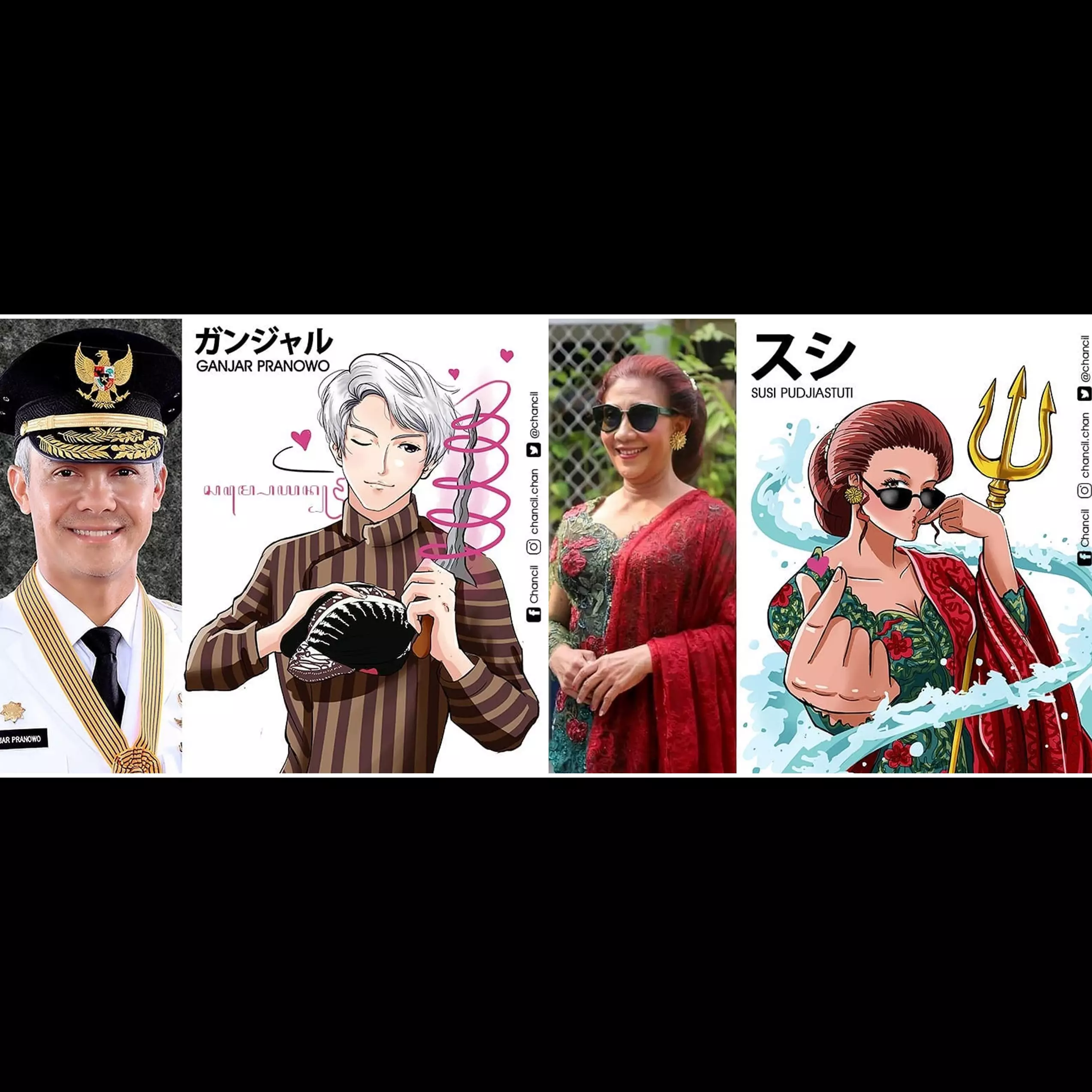 Ilustrasi 12 pejabat Indonesia jadi anime, bikin pangling