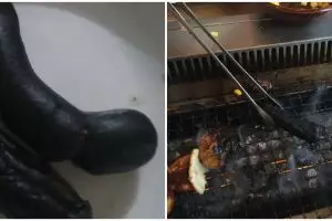 10 Penampakan sosis gosong ini bikin kamu tepuk jidat