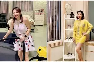 10 Potret rumah Femmy Permatasari, ruang biliar jadi sorotan